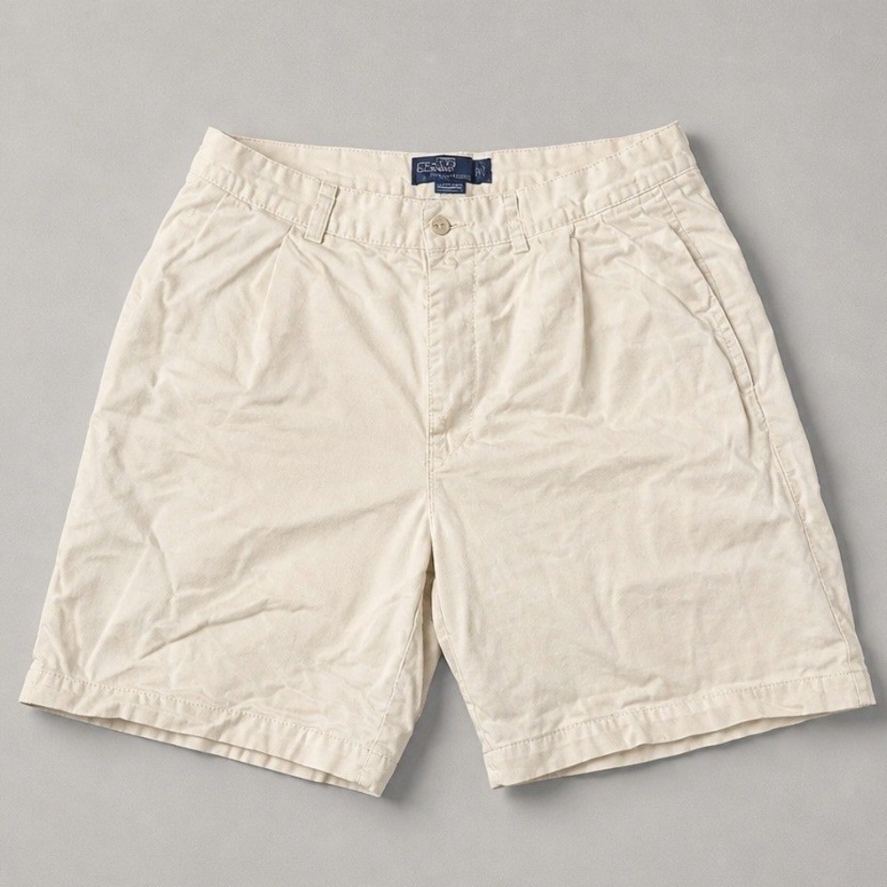 Polo Ralph Lauren Tyler Short Mens 33 Beige Tan Pleated Cotton Chino Shorts